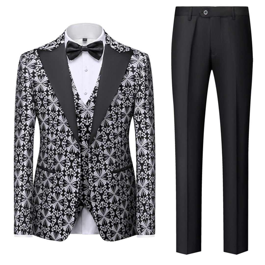 Costume 3 Pièces Imprimé Invité De Mariage Pour Homme | Classique