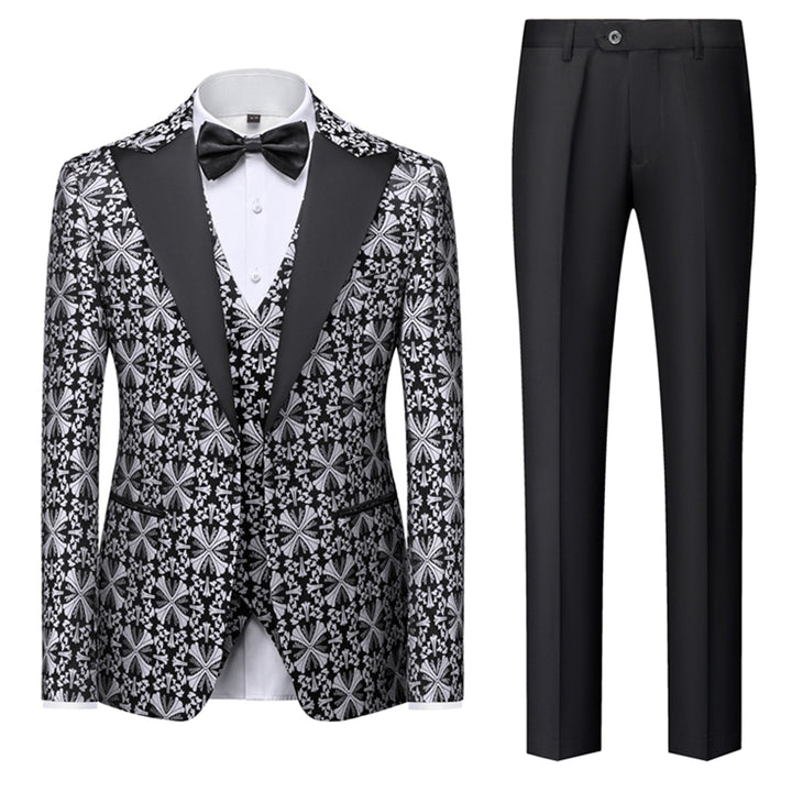 Costume 3 Pièces Imprimé Invité De Mariage Pour Homme | Classique