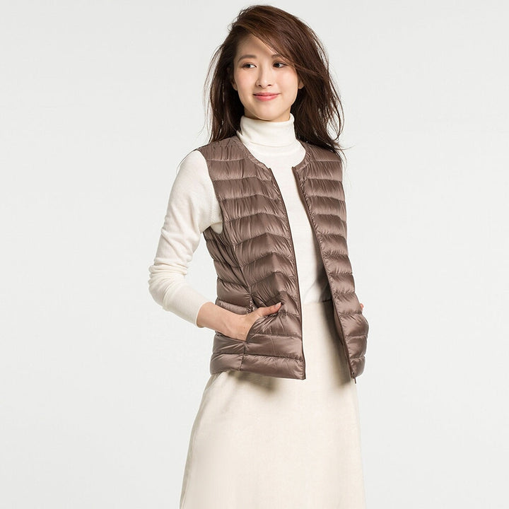 Gilet À Fermeture Éclair Pour Femmes | Sans Manches