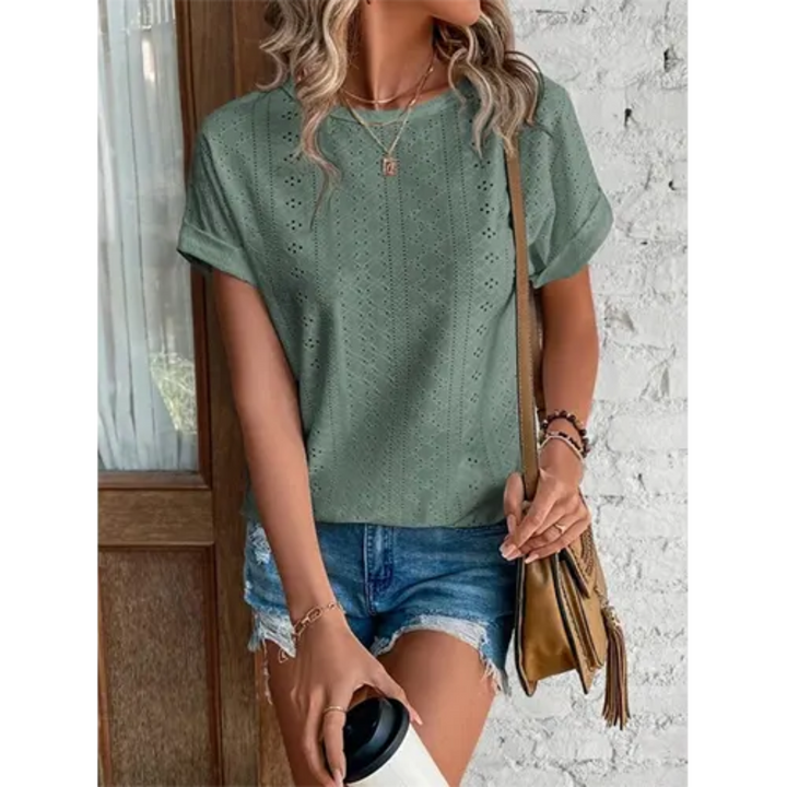 Femmes T-Shirt À Col Rond | Manches Courtes