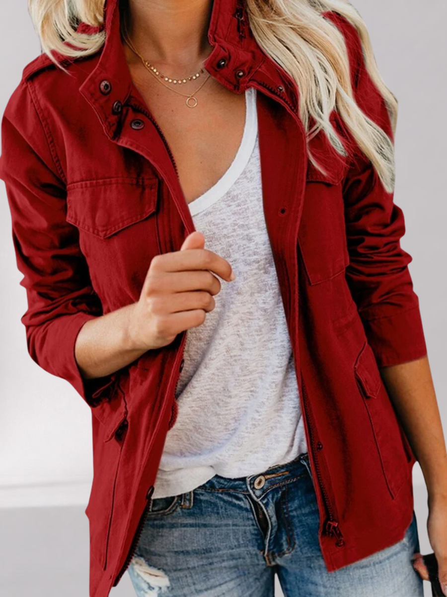 Veste Utilitaire Femme en Coton Mélangé