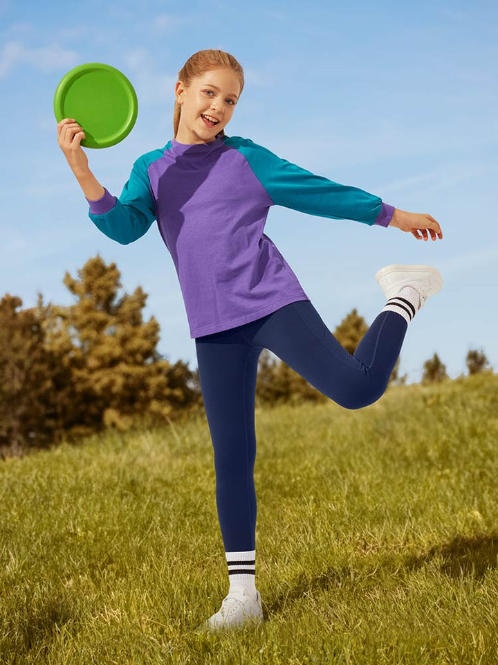 Leggings da donna a vita alta foderati in pile con tasche laterali