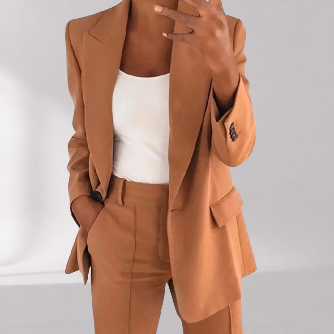 Ensemble Blazer et Pantalon Fusé Femme – Tailleur Deux Pièces