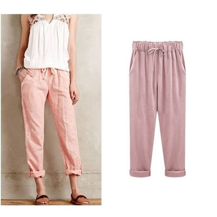 Fernanda | Pantalon De Lin Et De Coton Pour Femmes
