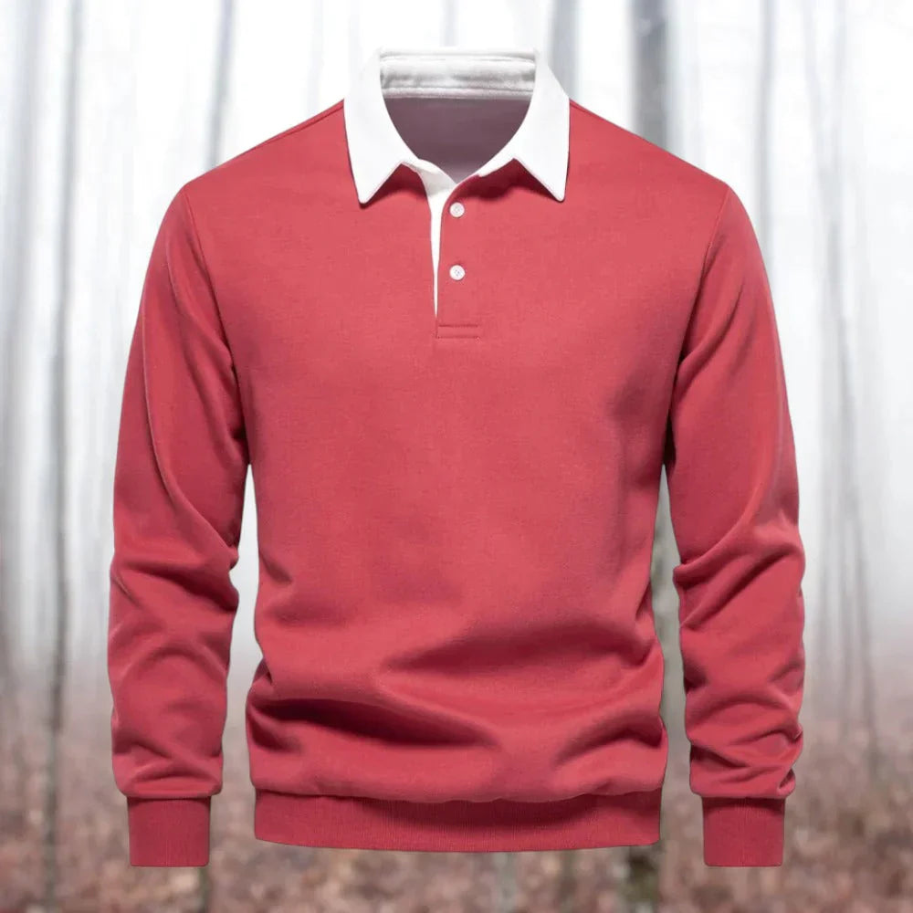 Justin | Polo À Manches Longues Pour Hommes | Chic