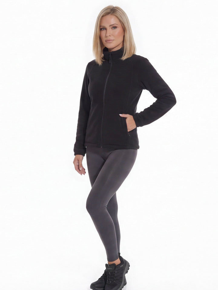 Veste Polaire Femme Épaisse Zippée Col Montant