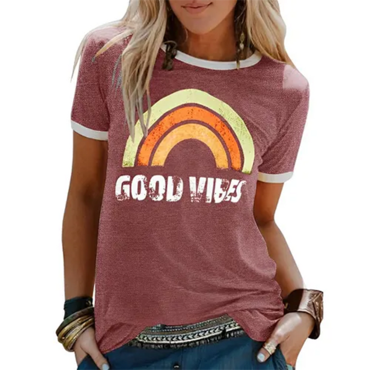 Femmes T-shirt Manches Courtes À Col Rond | L'été