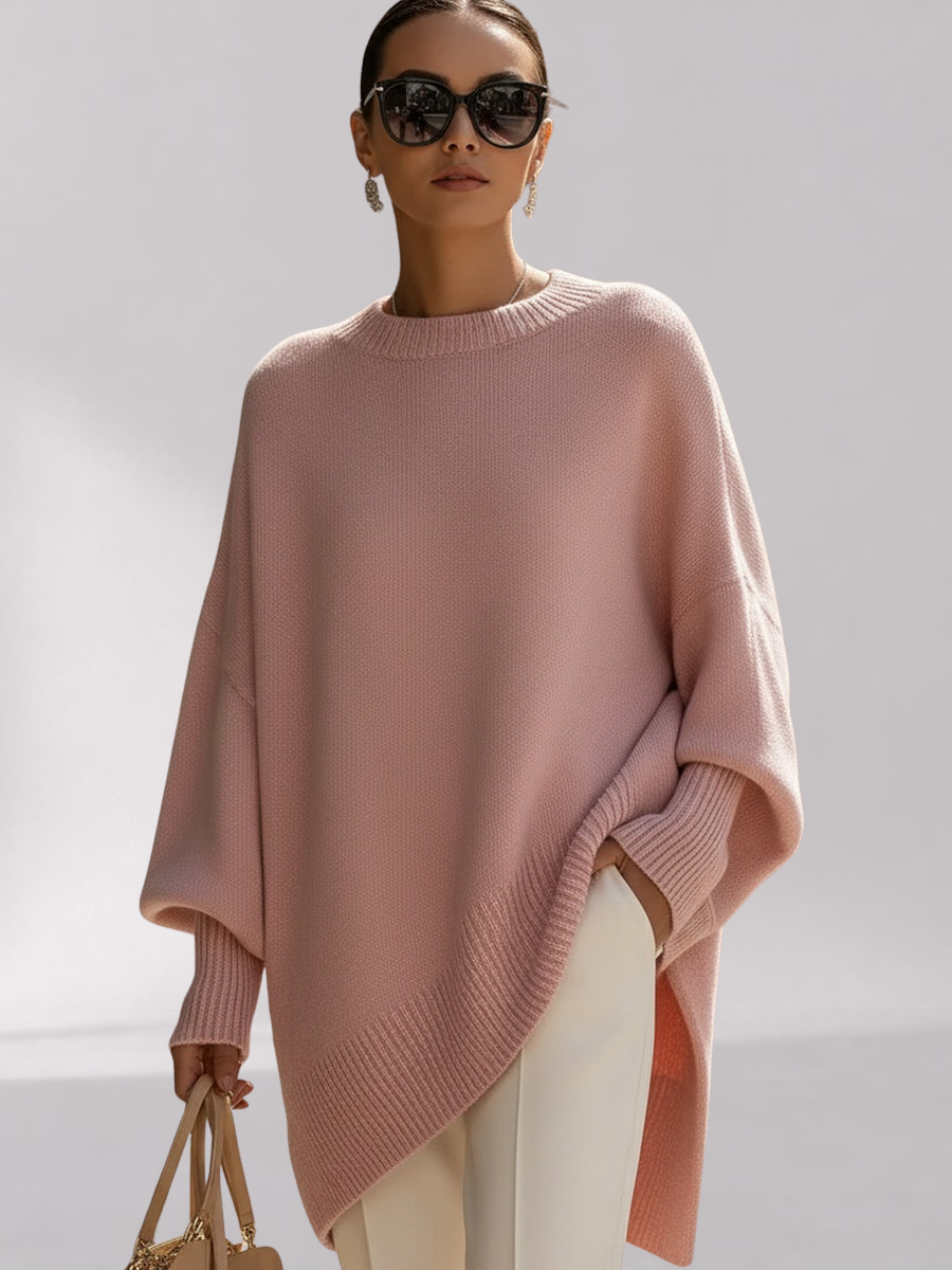 Poncho Oversize en Maille Femme