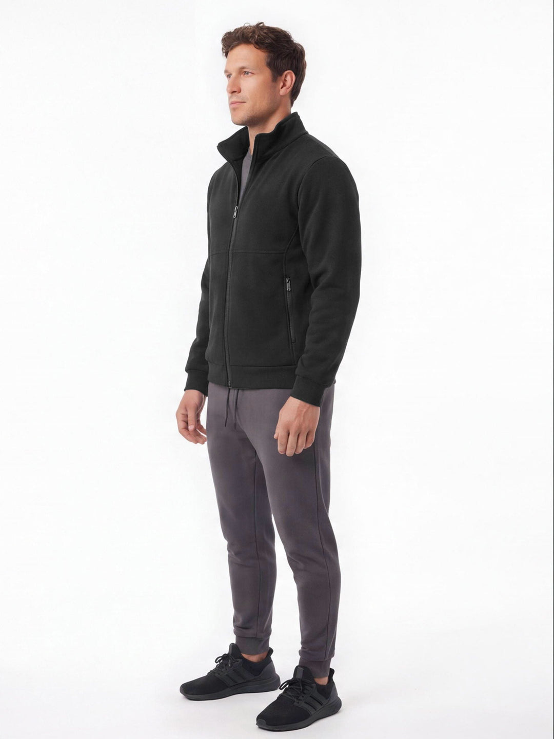 Veste Chauffante Homme USB Polaire Col Montant