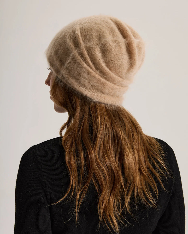 Bonnet de Ski Femme en Cachemire Brossé –  à Revers