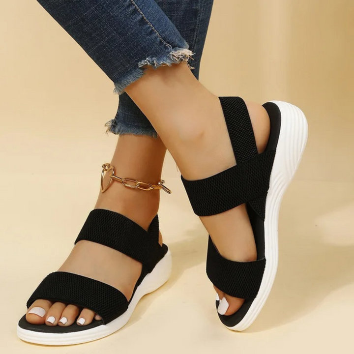 Sandales Madeleine pour femme à soutien orthopédique, semelle ergonomique pensée pour soulager la fatigue au quotidien.