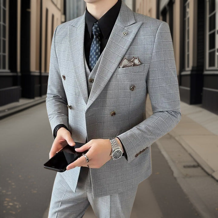 Costume 3 Pièces À Double Boutonnage Invité De Mariage Pour Homme | Classique
