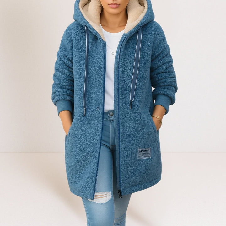 Veste Polaire à Capuche Femme – Fermeture Zippée