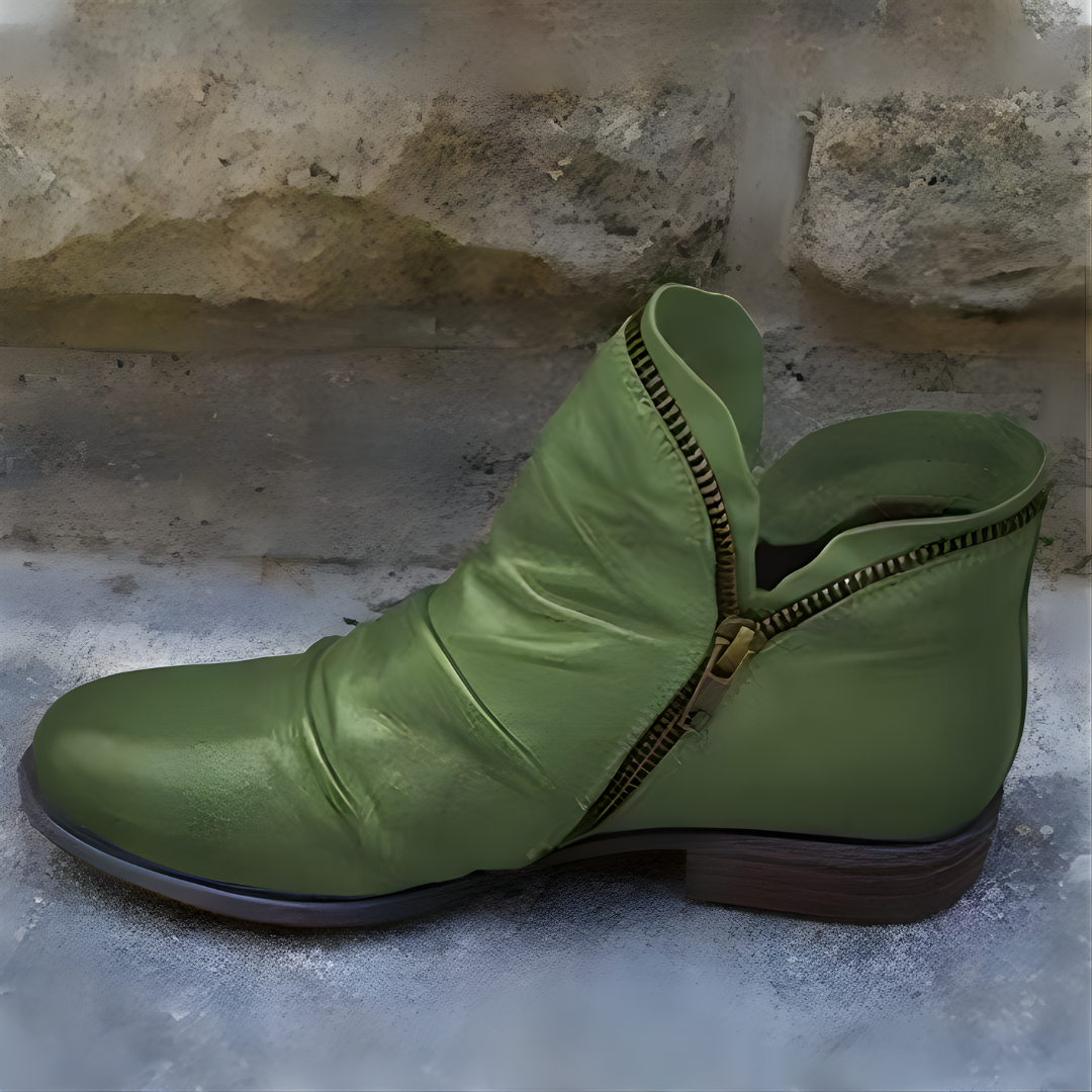 Bottines Femme à Zip Latéral – Talon Bas