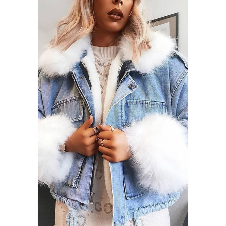 Valeria | Veste D'hiver En Jean Pour Femmes
