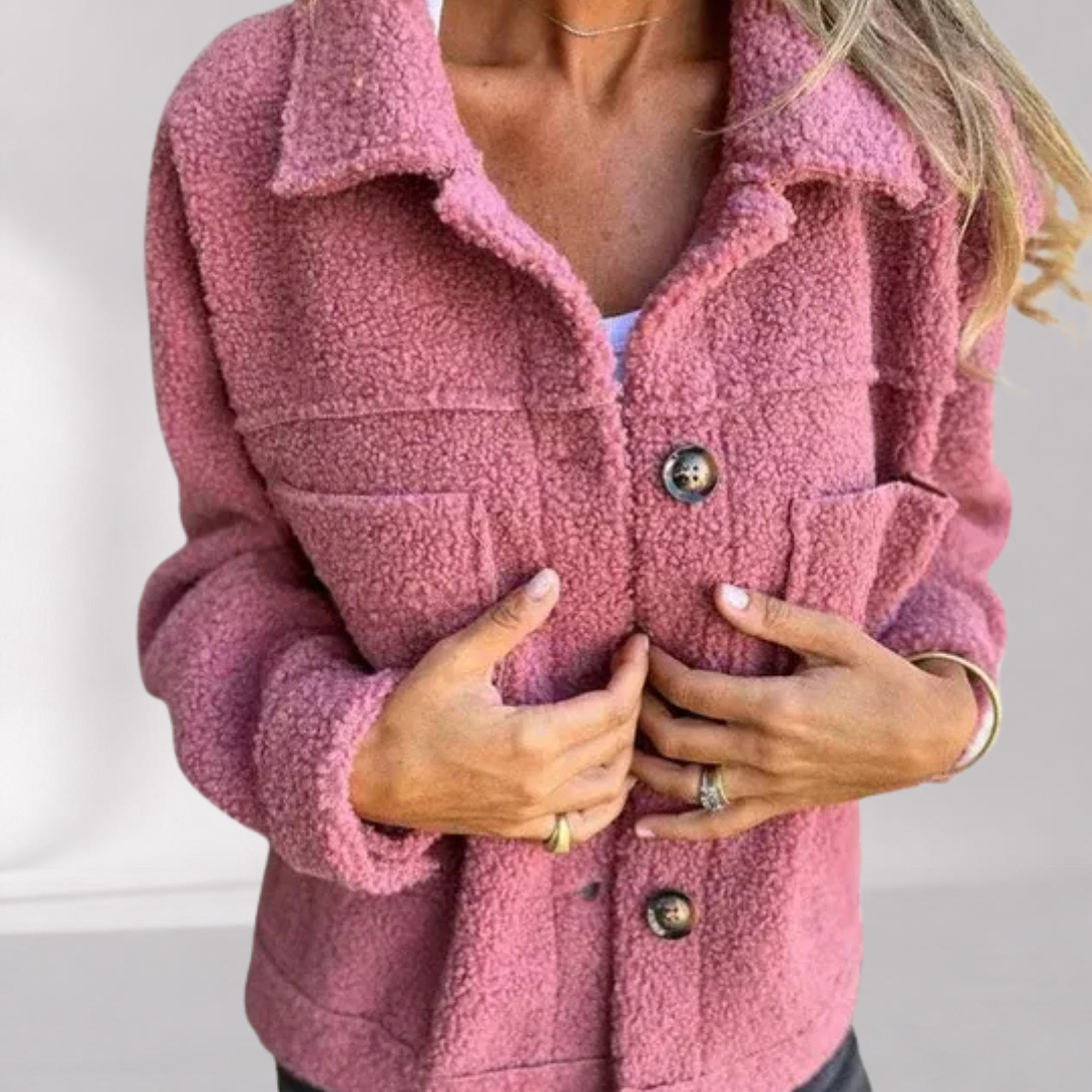 Veste Courte Décontractée à Revers