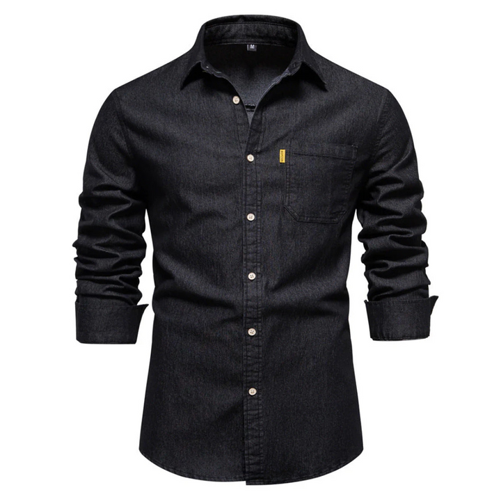 Hommes Chemise À Manches Longues | Bouton En Bas