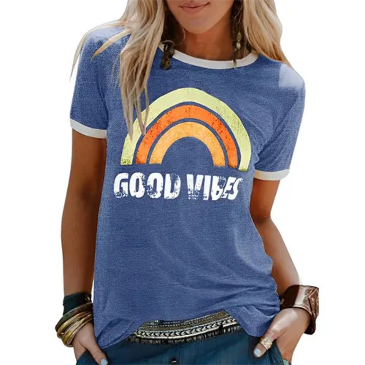 Femmes T-shirt Manches Courtes À Col Rond | L'été