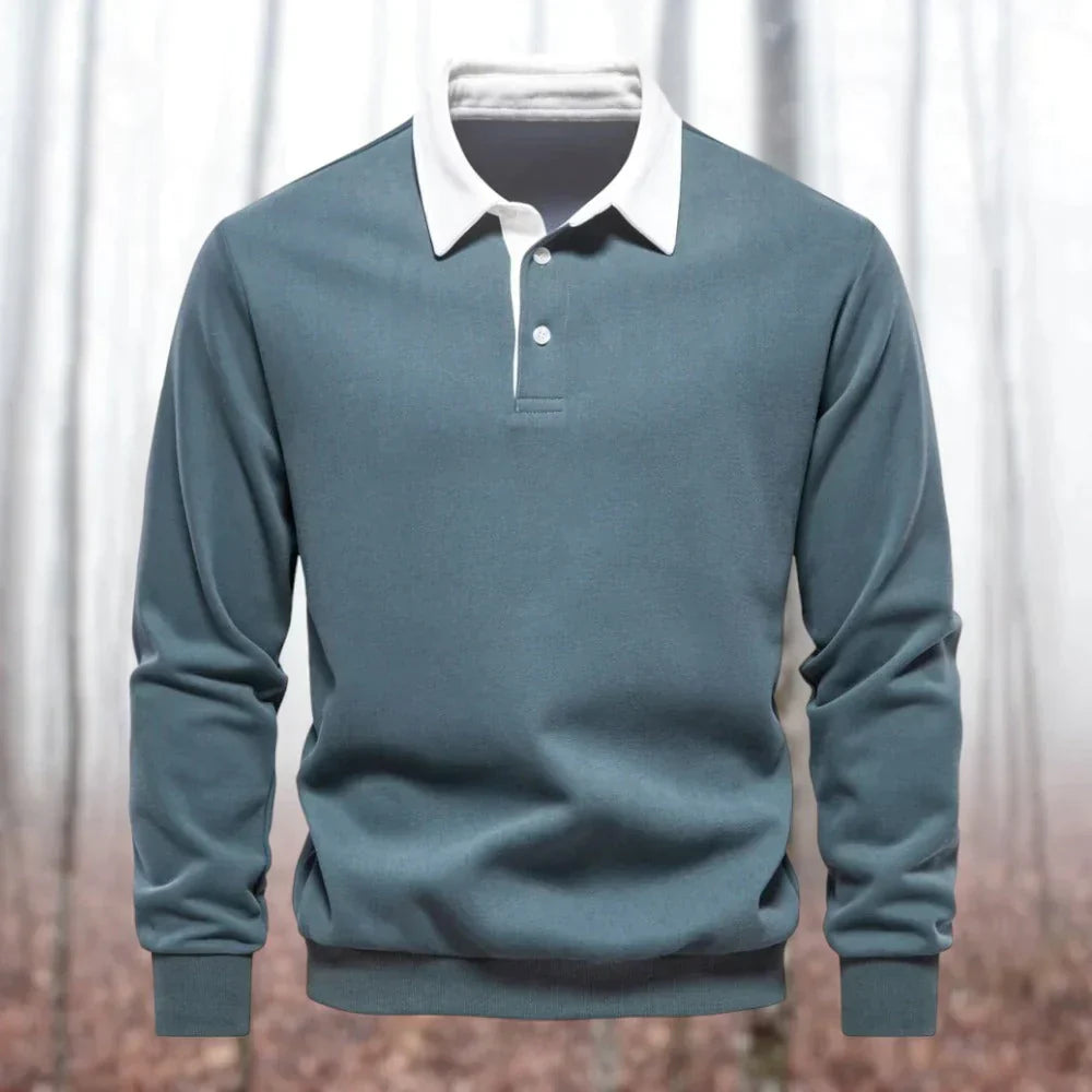 Justin | Polo À Manches Longues Pour Hommes | Chic