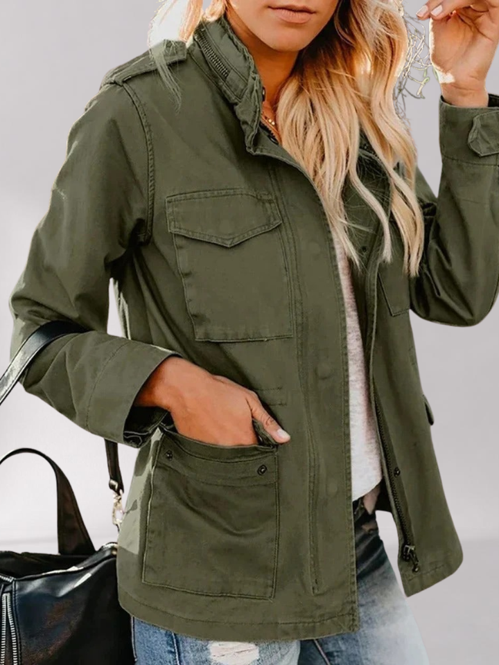Veste Utilitaire Femme en Coton Mélangé