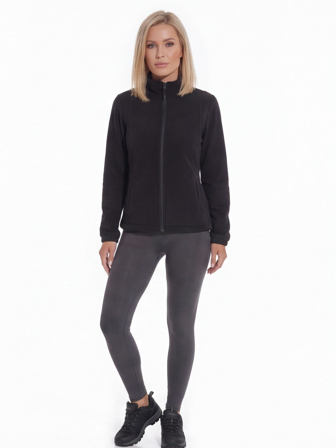 Veste Polaire Femme Épaisse Zippée Col Montant