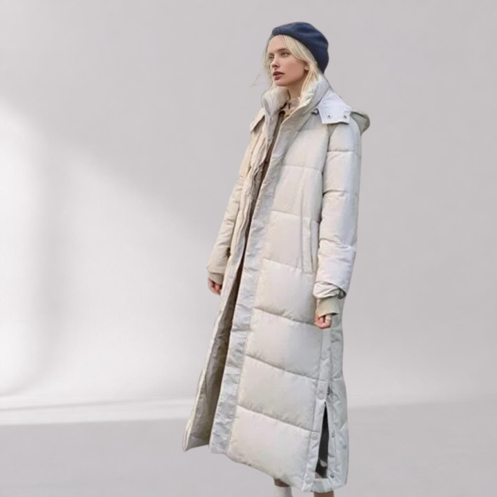 Parka Longue à Capuche Femme – Coupe Cintrée