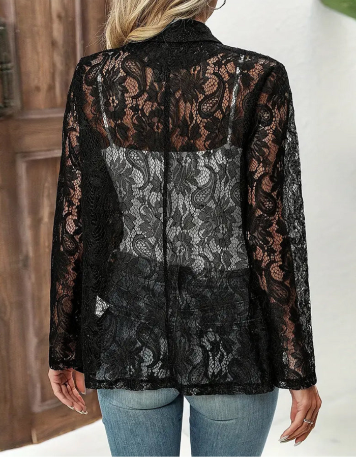 Eloise | Gilet Longue Pour Femmes | Blanc | Noir