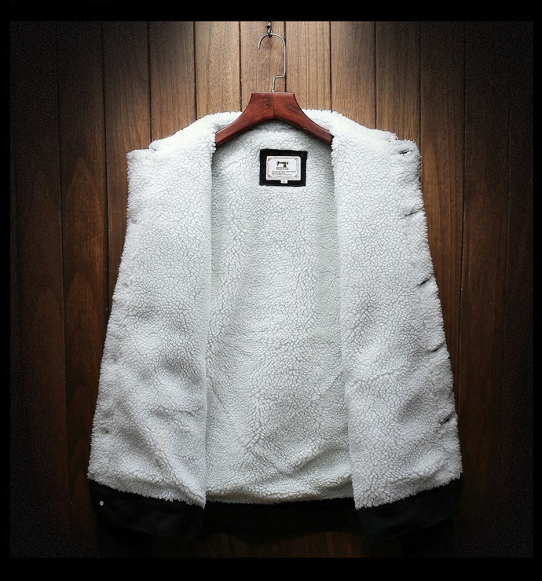 Veste en Jean Homme Doublée Sherpa Boutonnée