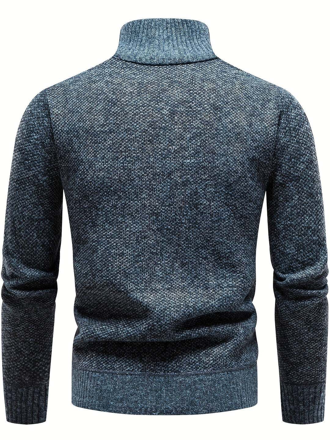 Pull Col Montant à Demi Zip et Maille Chinée pour Homme