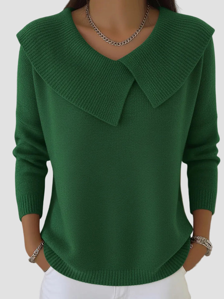 Eloise | Pull d'hiver pour femme à col cranté et motif festif