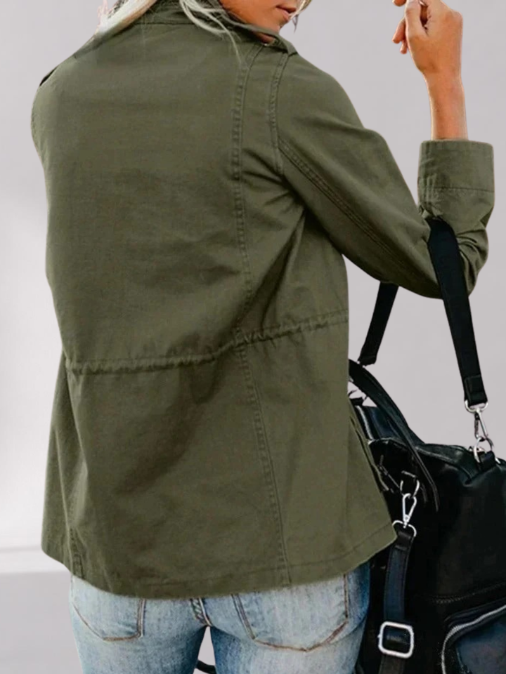 Veste Utilitaire Femme en Coton Mélangé