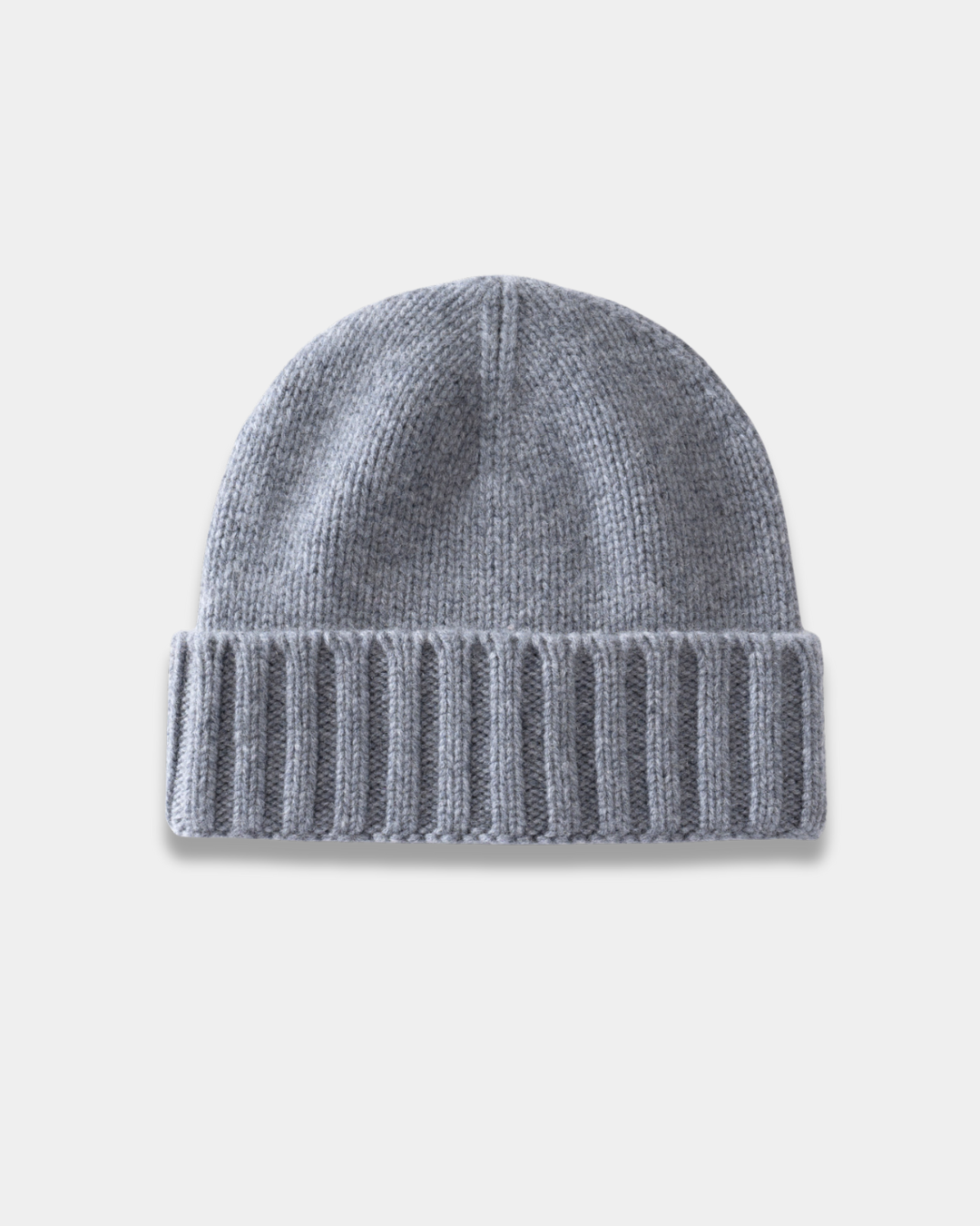 Berretto da donna in cashmere con risvolto a coste