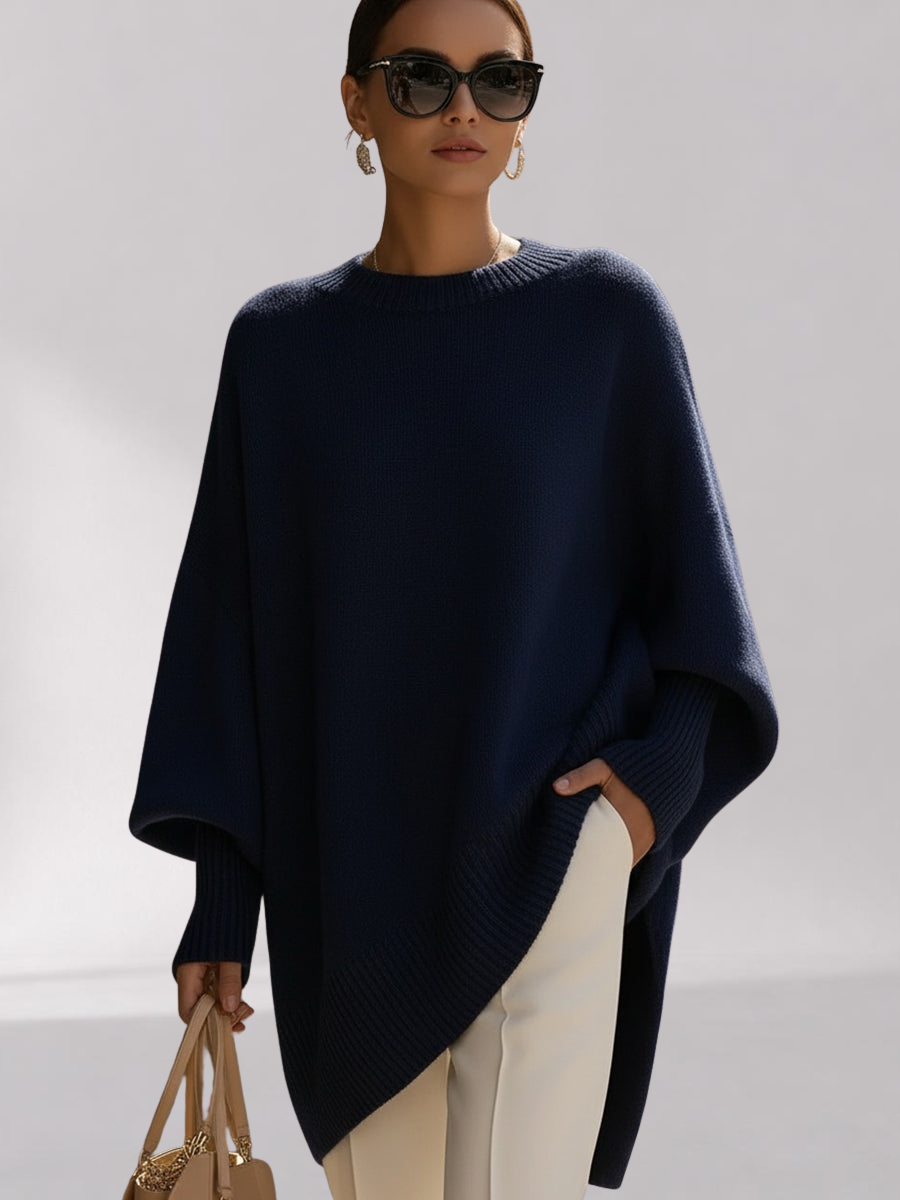 Poncho Oversize en Maille Femme