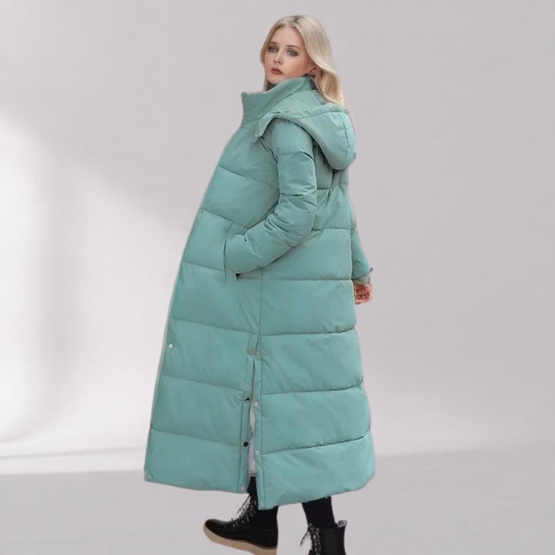 Parka Longue à Capuche Femme – Coupe Cintrée