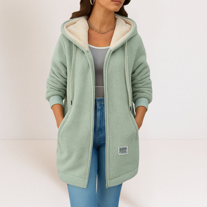 Veste Polaire à Capuche Femme – Fermeture Zippée