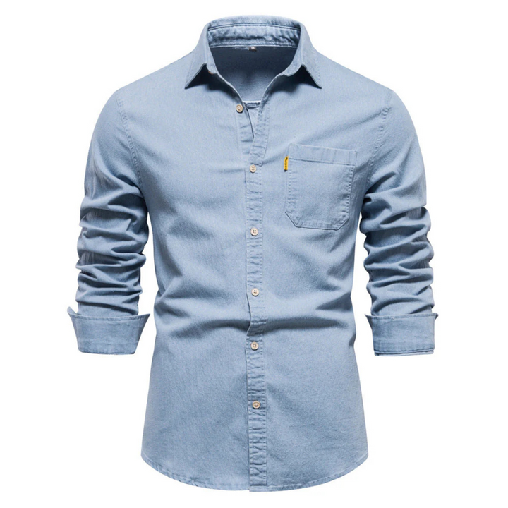 Hommes Chemise À Manches Longues | Bouton En Bas
