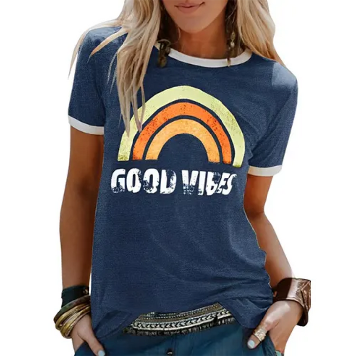 Femmes T-shirt Manches Courtes À Col Rond | L'été