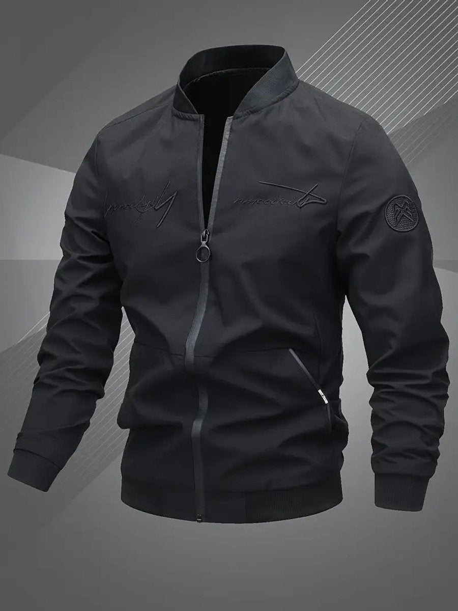 Sportliche leichte Bomberjacke für Herren mit Reißverschluss und Taschen