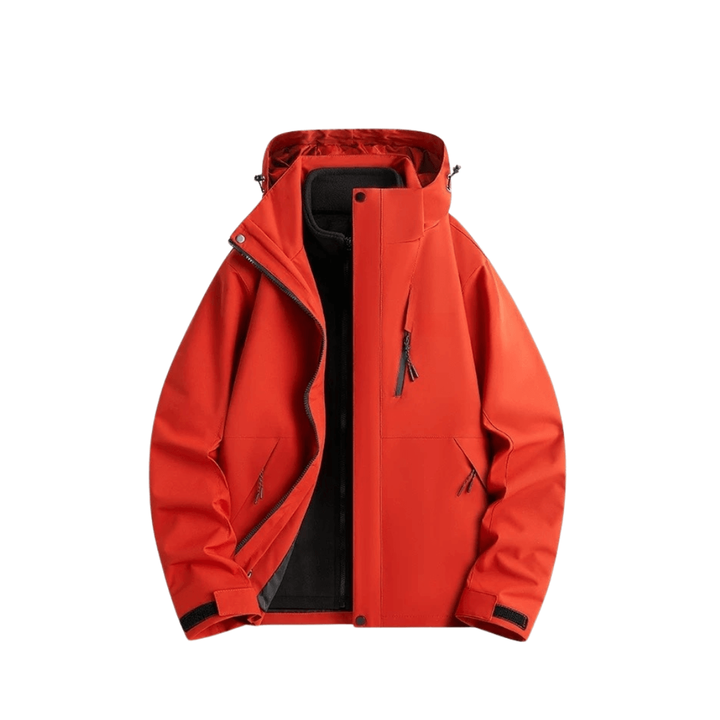 Women's 3-in-1 Waterproof Rain Jacket with Removable Fleece Lining