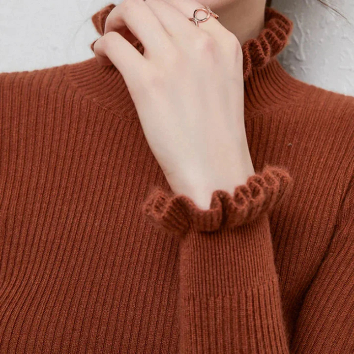 Lucie |  Pull D'Hiver À Col Roulé Pour Femmes | Chaud