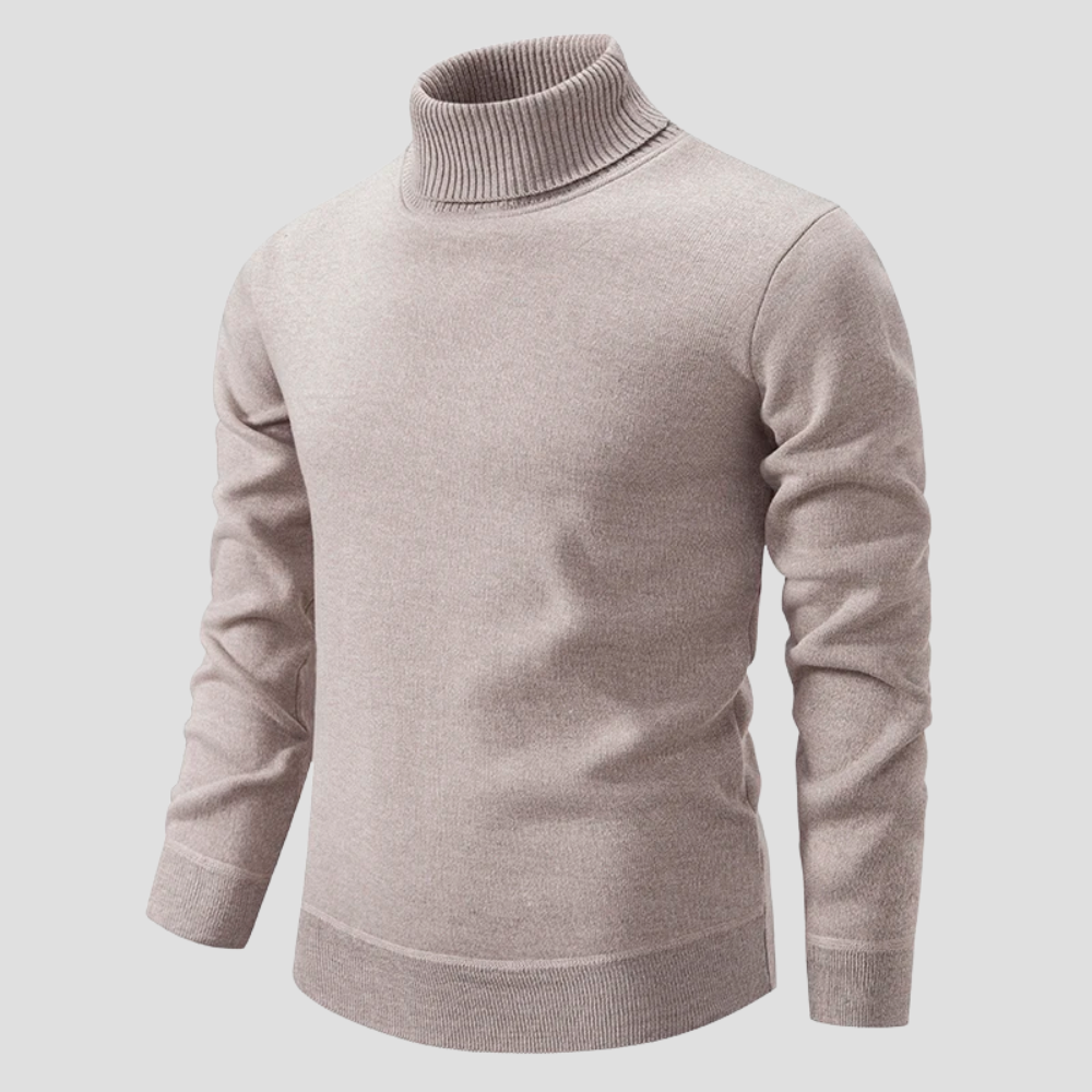 Men's soft knit turtleneck sweater