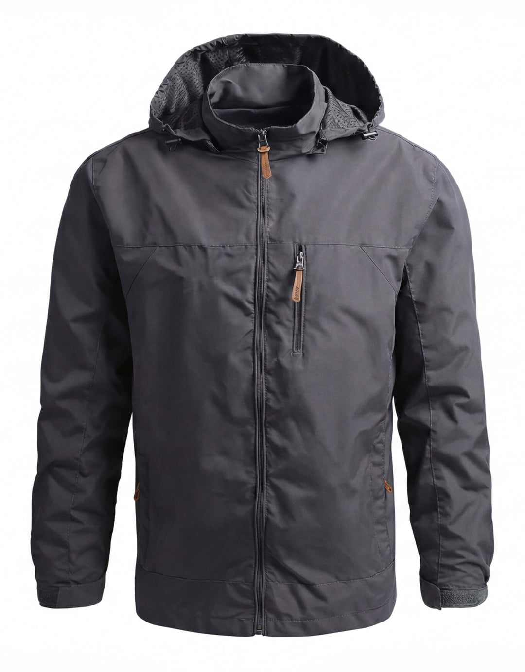 Coupe-Vent Homme Imperméable à Capuche Poche Poitrine