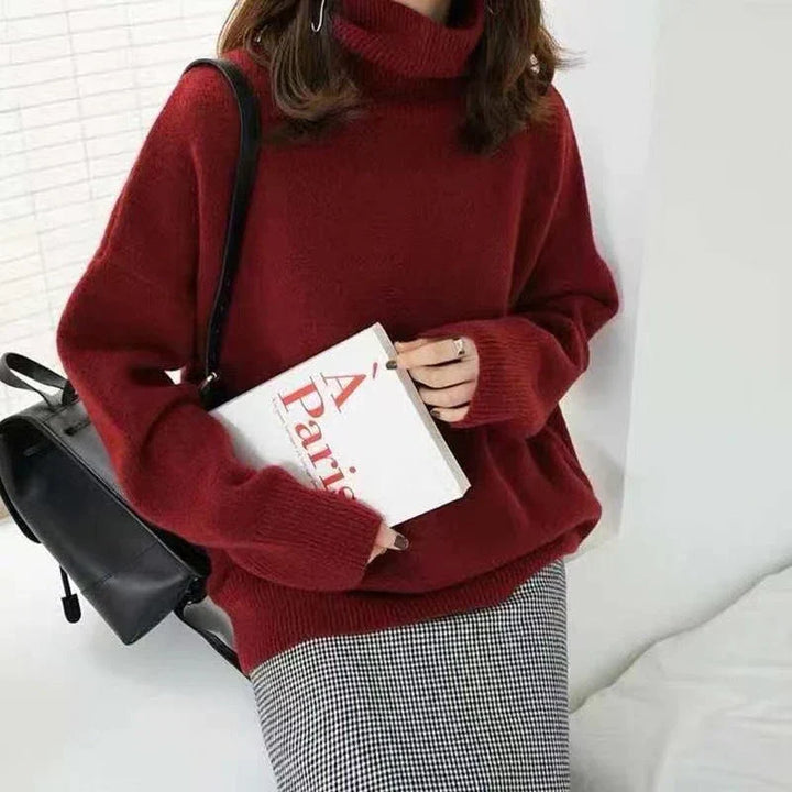 Lisette | Pull Col Roulé Intemporel en Cachemire