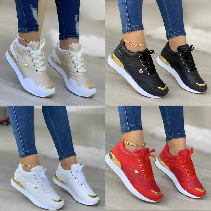 Baskets Constance pour femme à conception ergonomique, semelle innovante adaptée aux journées actives et port sportif quotidien.