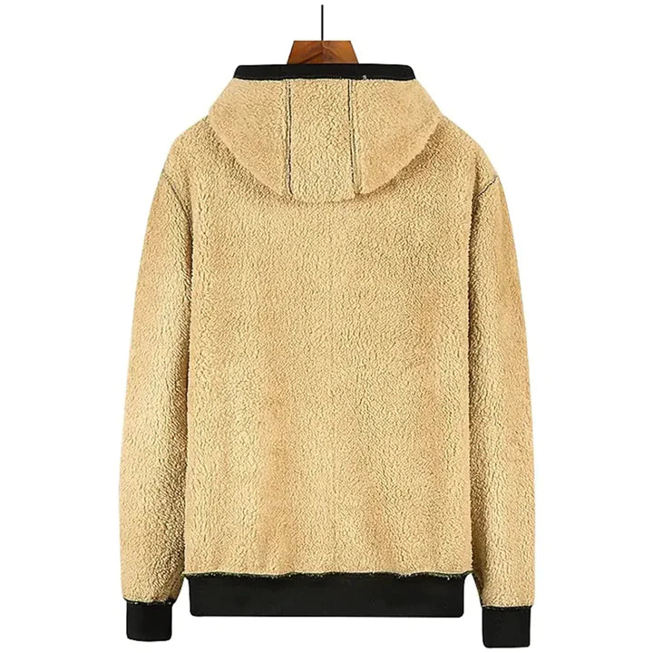 Veste à Capuche Doublée Sherpa et Zippée pour Homme
