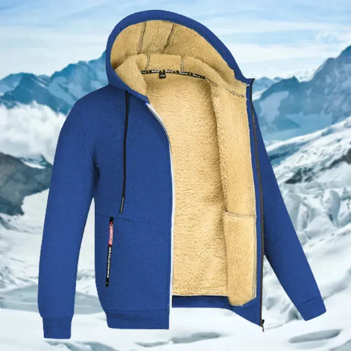 Veste à Capuche Doublée Sherpa et Zippée pour Homme
