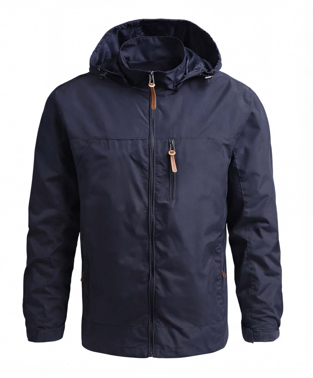 Coupe-Vent Homme Imperméable à Capuche Poche Poitrine