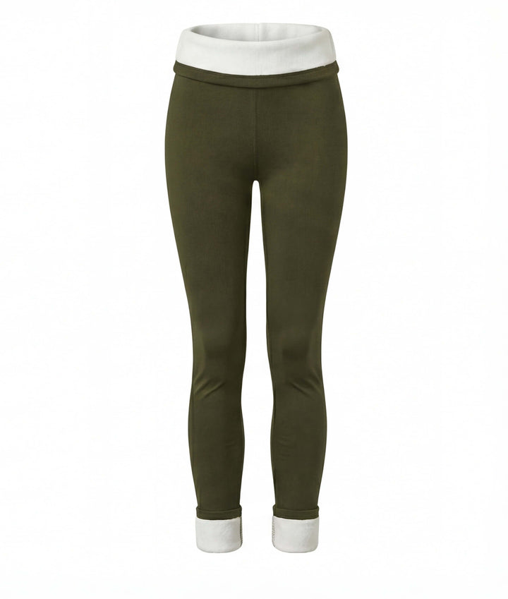 Legging Femme Doublé Polaire Taille Haute