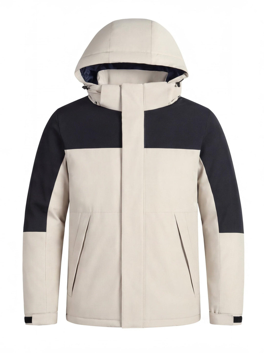 Veste de Randonnée Homme Hiver Isolée Capuche Col Montant