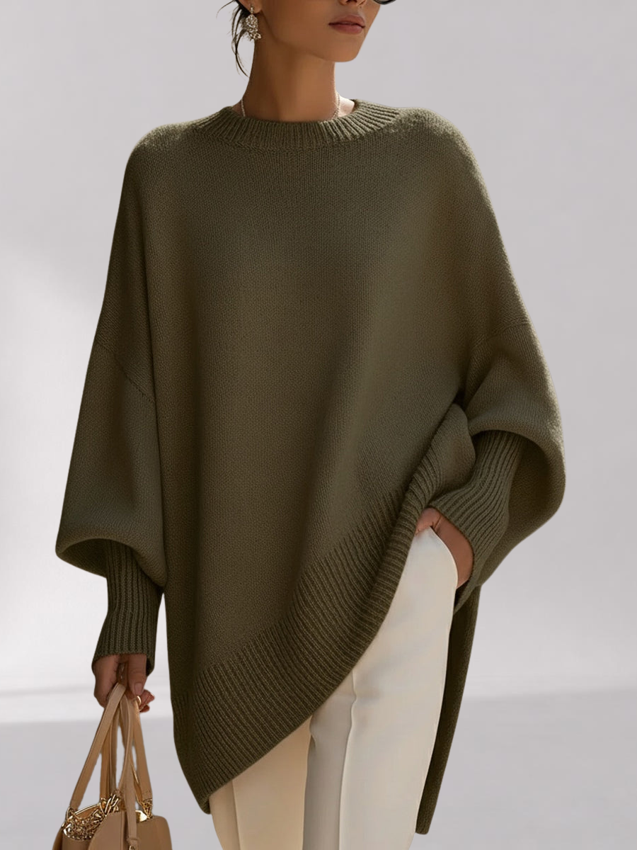 Poncho Oversize en Maille Femme